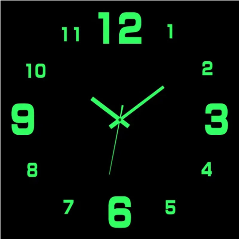 3D Wall Clock Sticker – Modern DIY Design
