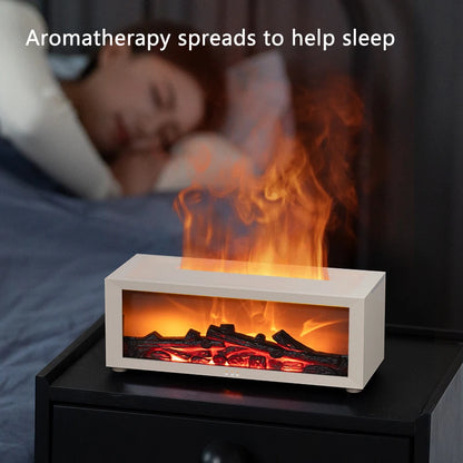 Creative Fireplace Humidifier – Essential Oil Diffuser with LED Flames