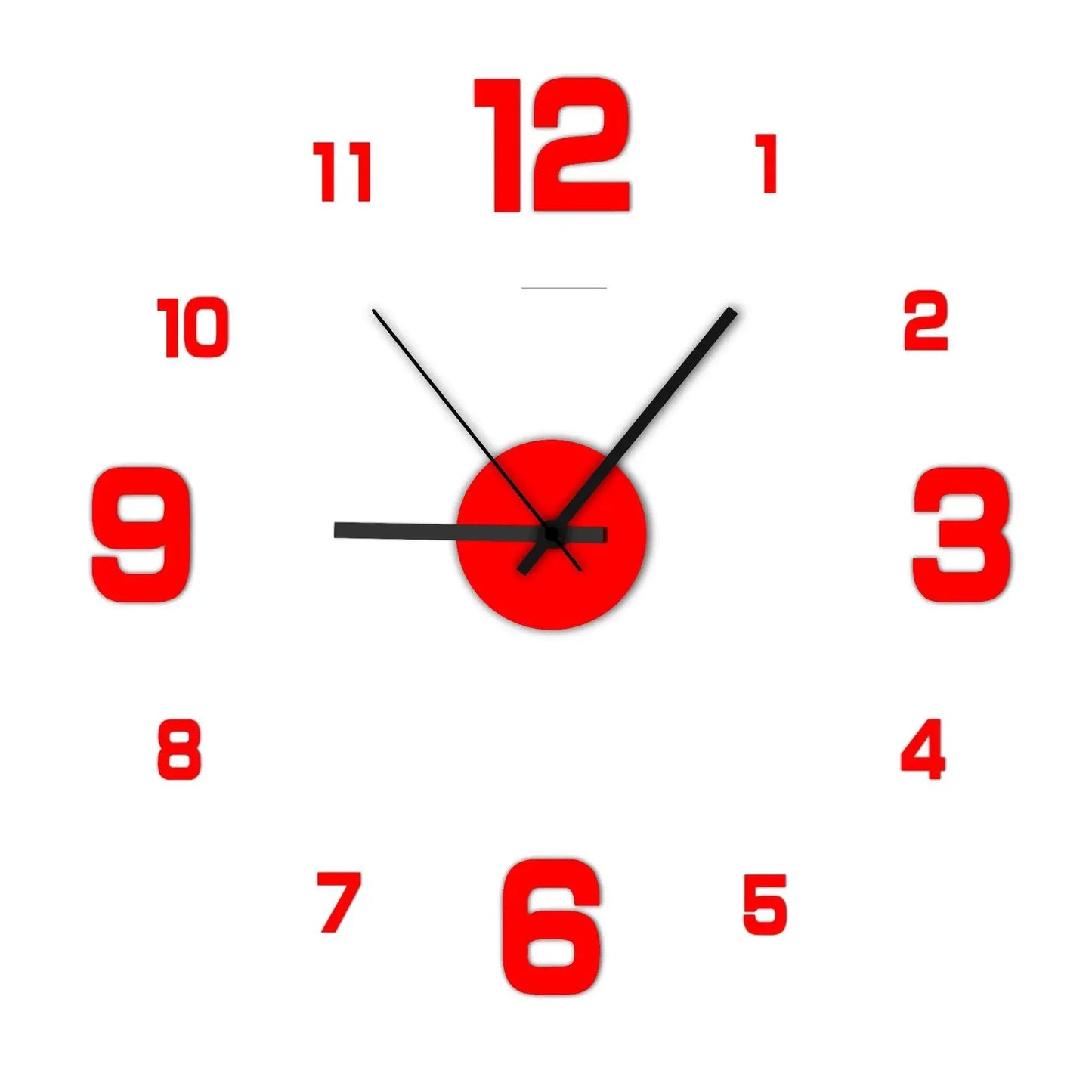 3D Wall Clock Sticker – Modern DIY Design
