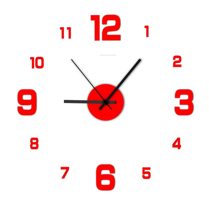 3D Wall Clock Sticker – Modern DIY Design