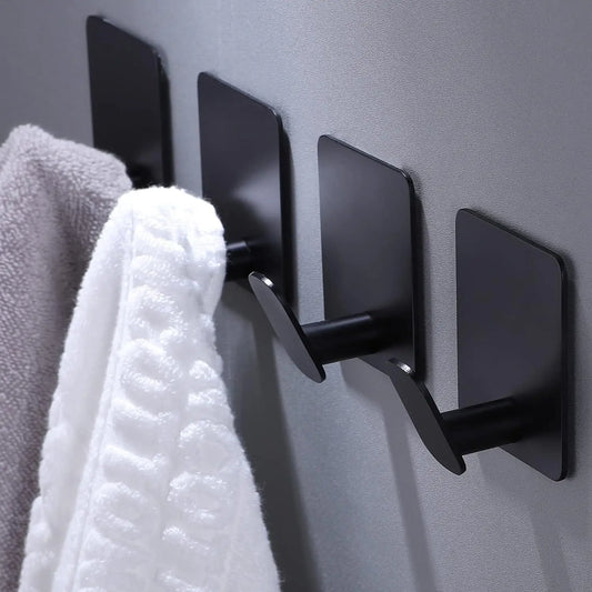 Stainless Steel Adhesive Wall Hook – Multipurpose Holder for Towels, Bathrobes and Utensils (Bathroom/Kitchen)