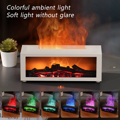 Creative Fireplace Humidifier – Essential Oil Diffuser with LED Flames