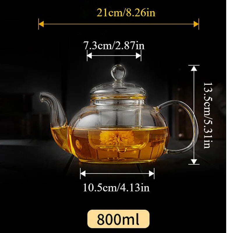 Heat-Resistant Glass Kettle with Infuser