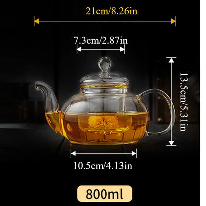 Heat-Resistant Glass Kettle with Infuser