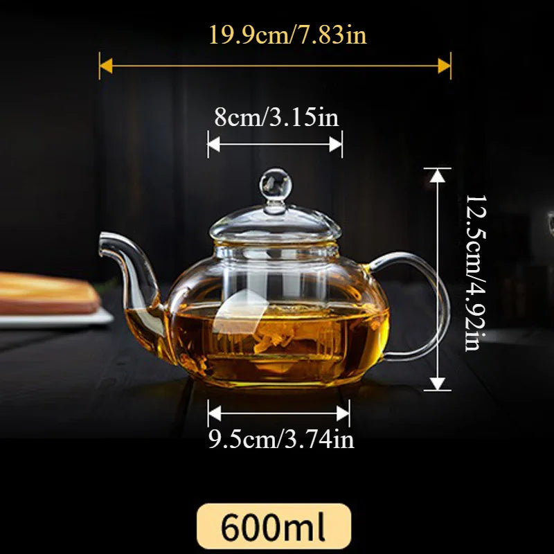 Heat-Resistant Glass Kettle with Infuser