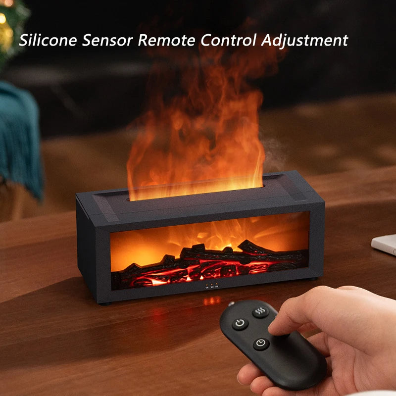 Creative Fireplace Humidifier – Essential Oil Diffuser with LED Flames