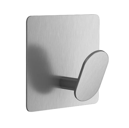 Stainless Steel Adhesive Wall Hook – Multipurpose Holder for Towels, Bathrobes and Utensils (Bathroom/Kitchen)