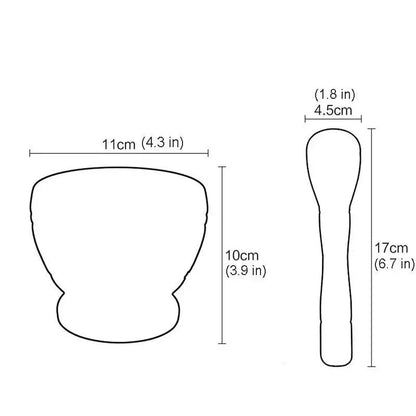 Resin Mortar and Pestle – Garlic, Herb and Spice Grinder for Kitchen and Restaurant