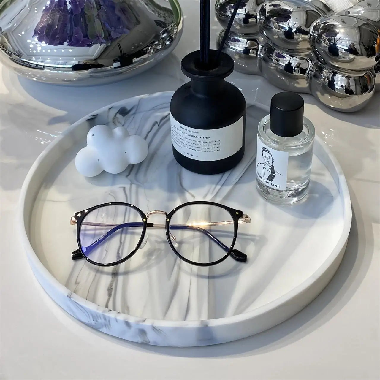 Round Decorative Silicone Tray – Soap Dish
