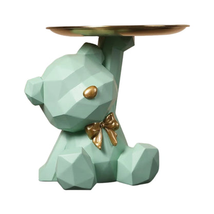 Decorative Geometric Bear Sculpture in Resin