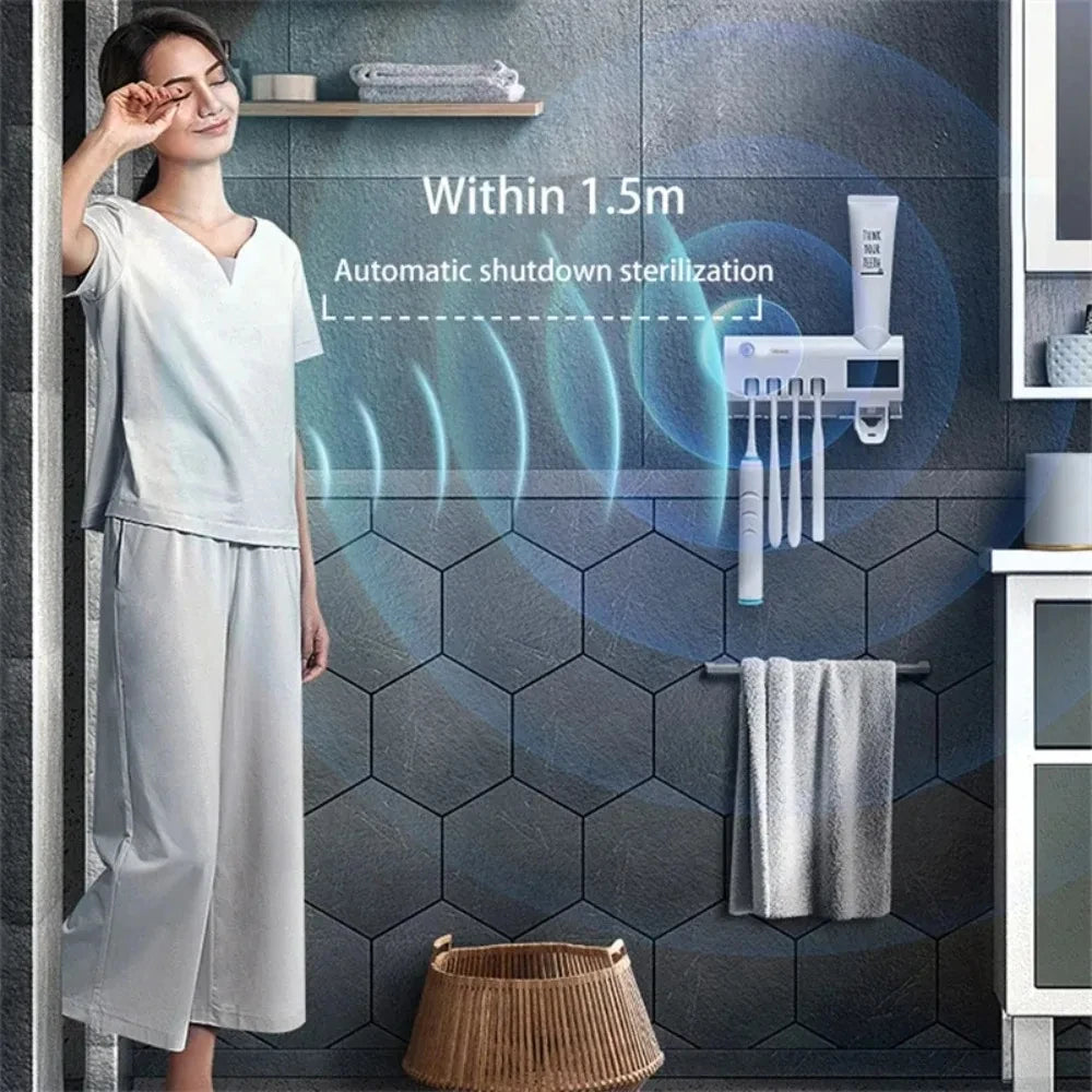 Automatic Solar-Powered UV Toothbrush Holder – Steriliser