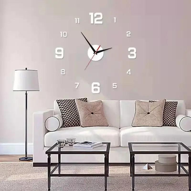 3D Wall Clock Sticker – Modern DIY Design