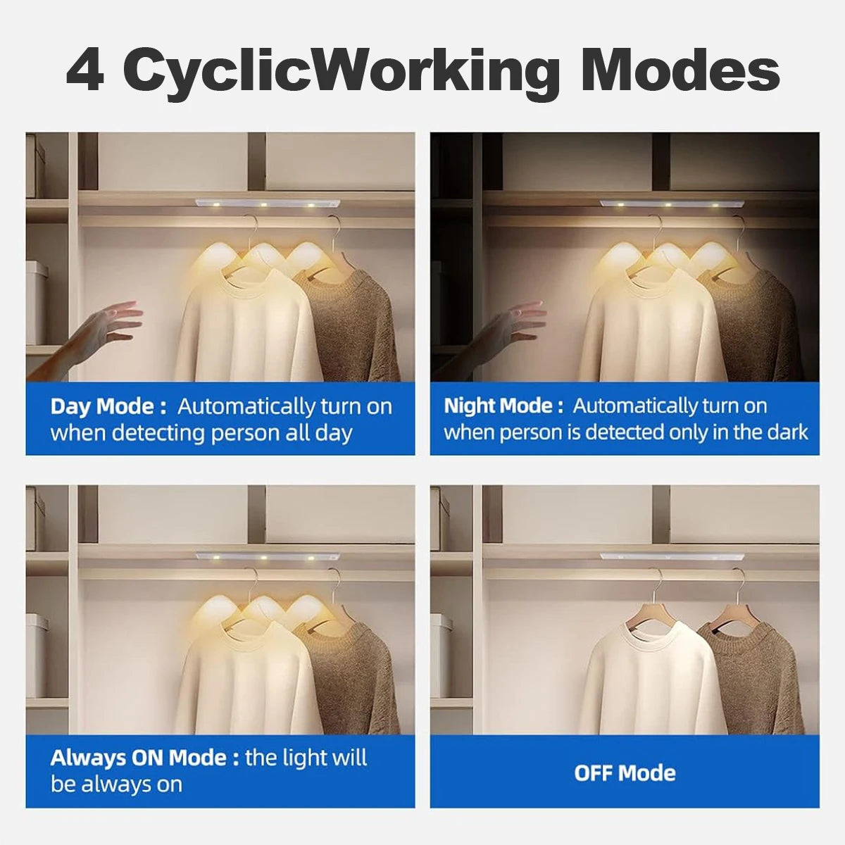 Rechargeable Lights with Motion Sensor