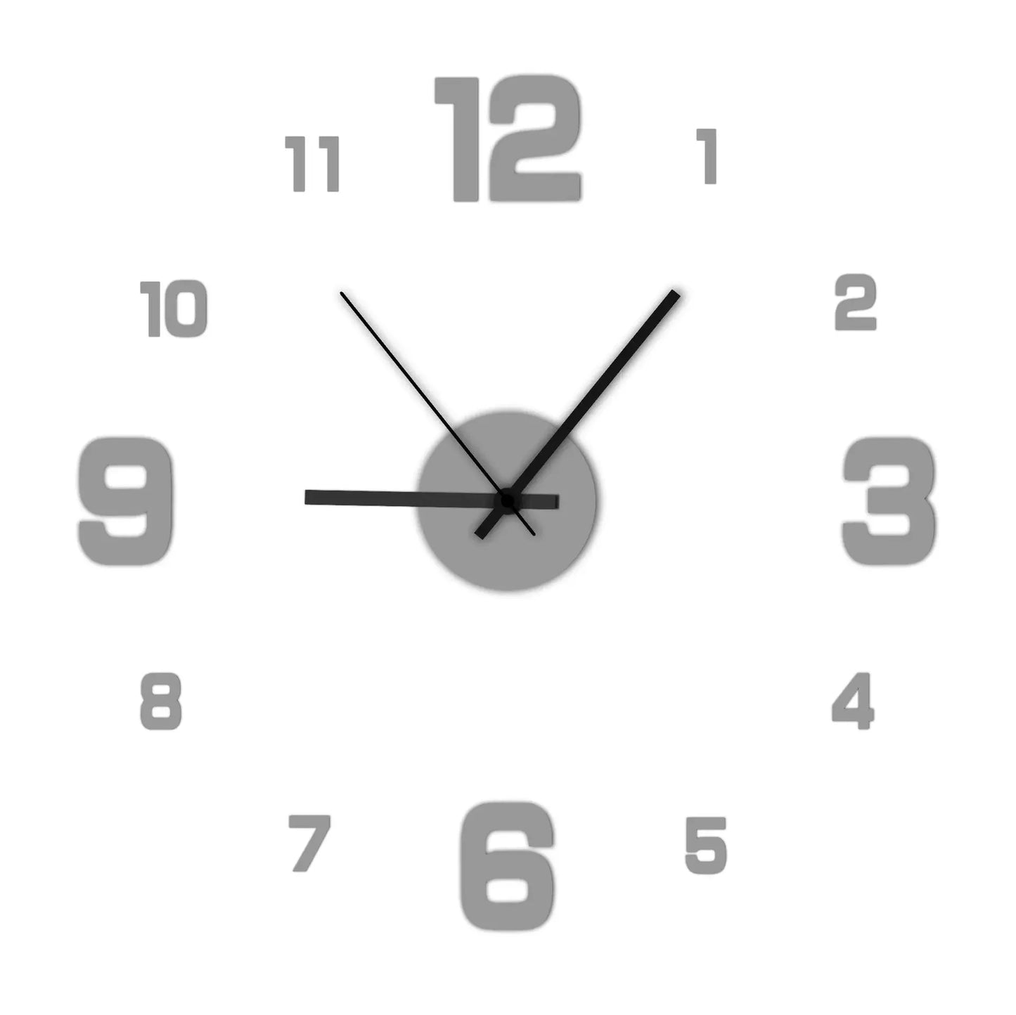 3D Wall Clock Sticker – Modern DIY Design