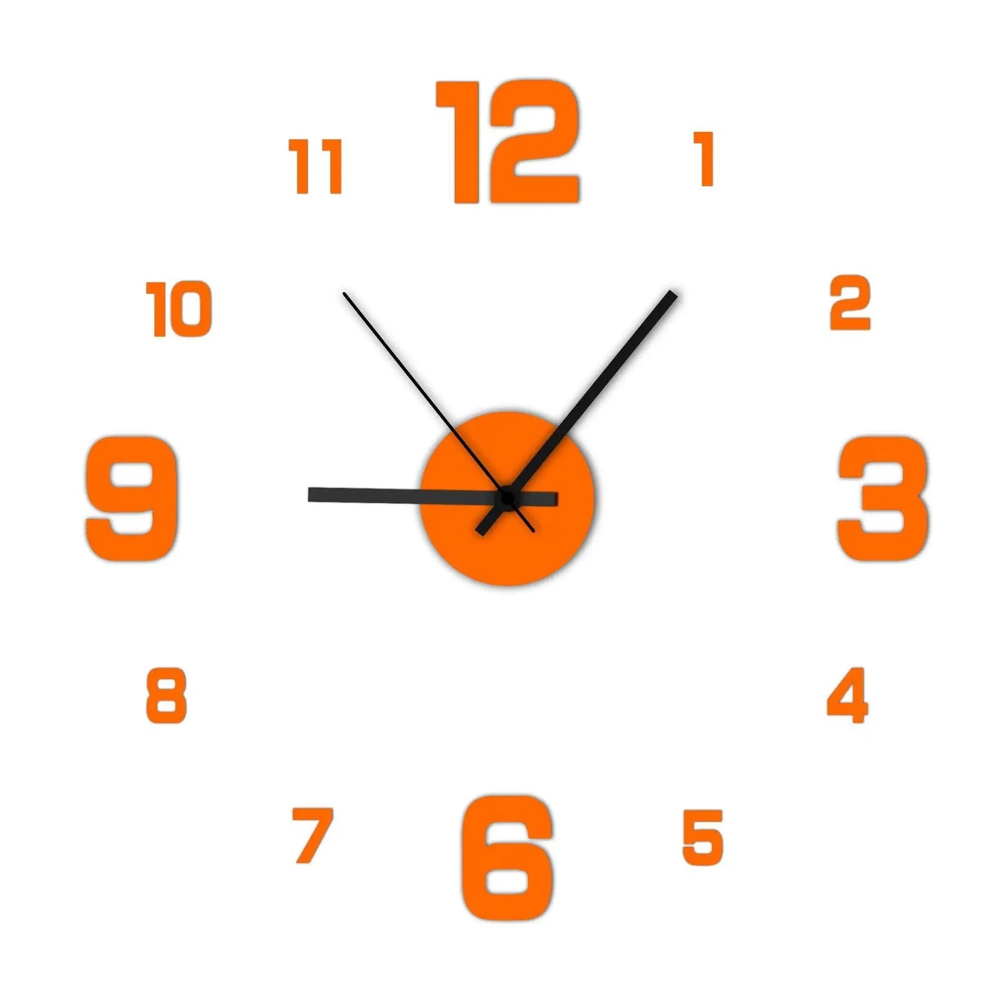 3D Wall Clock Sticker – Modern DIY Design