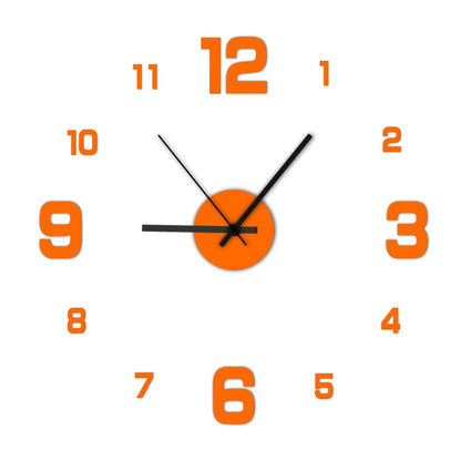 3D Wall Clock Sticker – Modern DIY Design