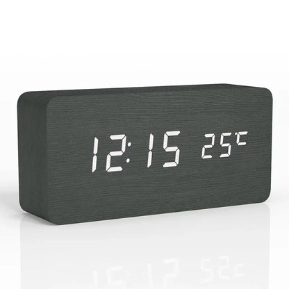 Wooden Digital Alarm Clock – LED